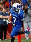 Khalif Herbin, scoring one of his five touchdowns in Montclair's 35-7 win over East Orange in front of 9,000 fans.