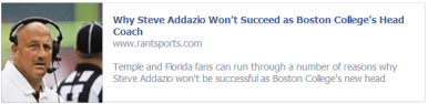 Please click on photo for my story on Steve Addazio on Rantsports.com. Any tweets of this story or shares on Facebook would be appreciated. 