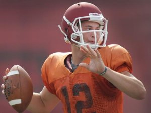 This is the plain Matte helmet. Rhule could use this because it reminds him of Penn State, but I think it's more likely they slap a T on one of these helmets before Saturday's game.
