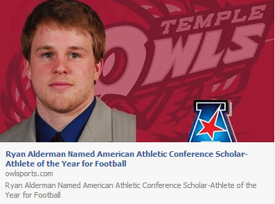 Click over Ryan Alderman to read about this prestigious award.