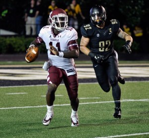 If Temple rolls the pocket and throws off play action, it will win. If it keeps asking P.J. to throw into tight windows, it will lose. Simple as that. 