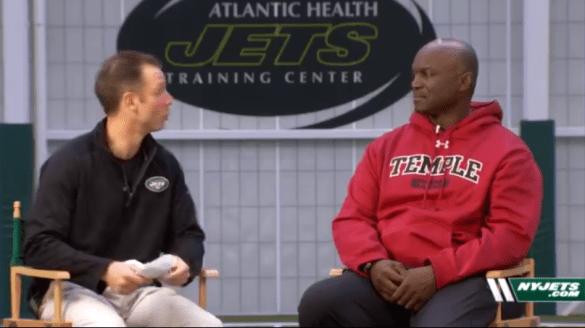 New York Jets' head coach Todd Bowles rocks the Temple gear on Friday night's show.